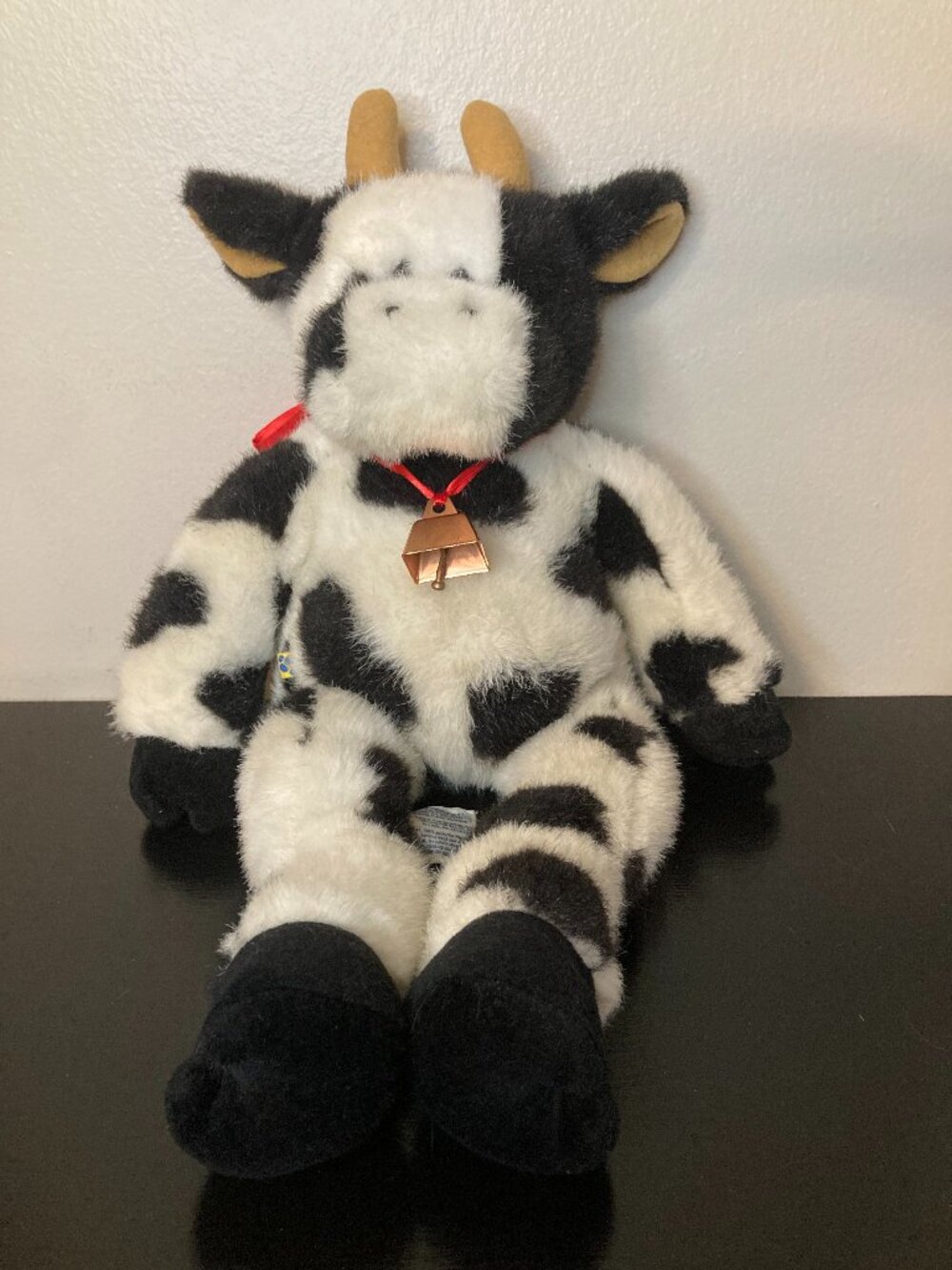 Retired 1997 Build-A-Bear Workshop Holstein Cow 18" Plush W/ Bell & Moo Sound